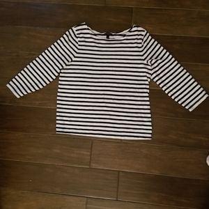 J. Crew Stripped Boatneck Top L